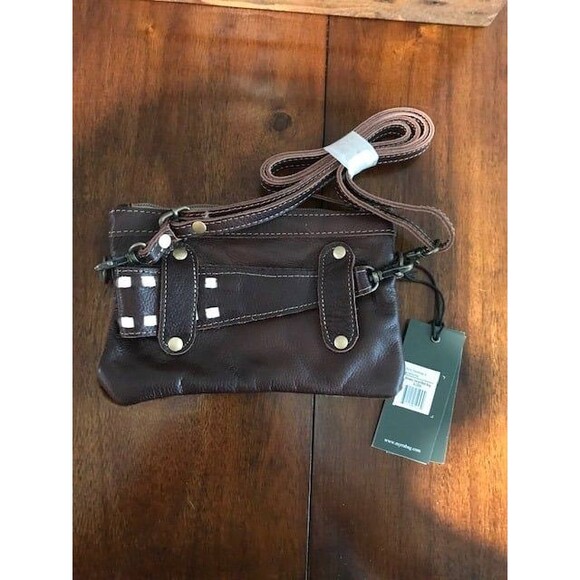 NWT Myra Bag Streaks Delight Cowhide & Leather Repurposed Western Crossbody Bag - Picture 2 of 2